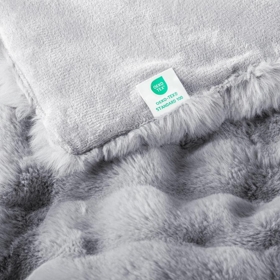 【並行輸入品】 Exclusivo Mezcla Faux Fur King Size Blanket for Bed， Luxury Reve_9