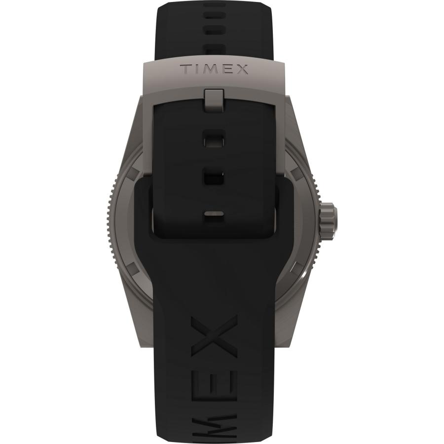 【並行輸入品】Timex メンズ ディープウォーター リーフ 41mm 腕時計, ブラック/チタン/ブラック/シルバー。, カジュアル。 Timの画像