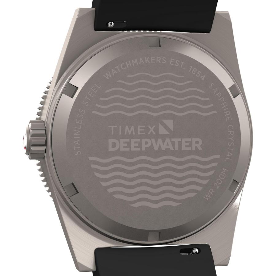 【並行輸入品】Timex メンズ ディープウォーター リーフ 41mm 腕時計, ブラック/チタン/ブラック/シルバー。, カジュアル。 Timの画像