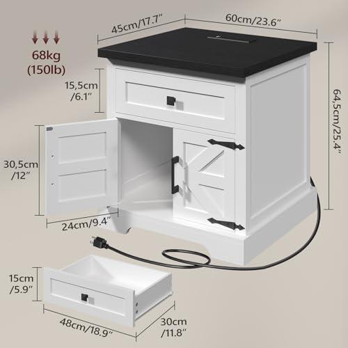 【並行輸入品】マハンクリス エンドテーブル ETBB157E01 MAHANCRIS Farmhouse End Table with Char_4