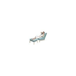 【並行輸入品】 Floor Lounge Chair， Single Lazy Sofa with Footstool and Adjustab_5