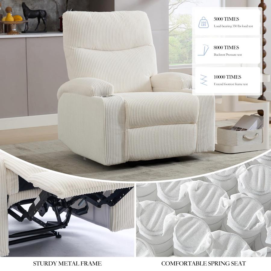 【並行輸入品】 Manual Recliner Chair with Pull Ring， 3 Position 140° Reclining_6