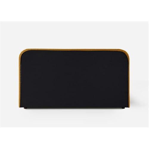 【並行輸入品】 BOWERY HILL Upholstered Queen Platform Bed, Mustard Boucle Fabriの画像