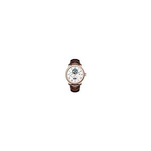 【並行輸入品】 OBLVLO Luxury Moon Sun Watch with Starry Night Dial, Steel Case,の画像