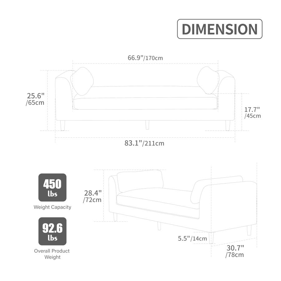 【並行輸入品】 mikibama 83.1" Extra Long Ottoman Bench for Bedroom，Oversized Ch_3