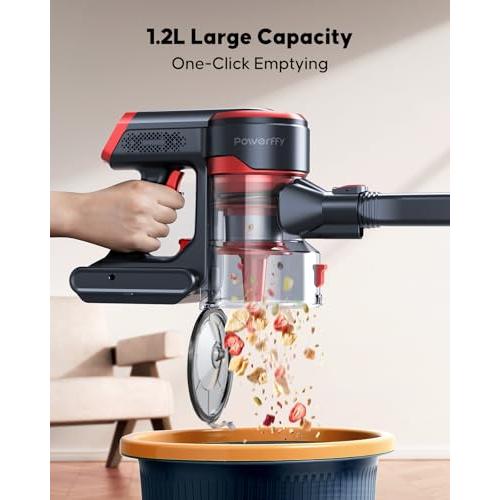 【並行輸入品】 Powerffy Cordless Vacuum Cleaner， Stick Cordless Vacuum with LED_4