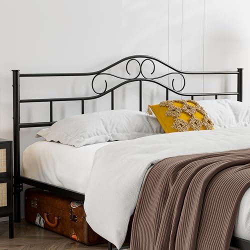 【並行輸入品】 IKIFLY Metal California King Size Headboard， Adjustable Height，