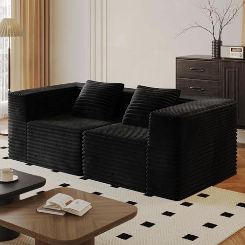 【並行輸入品】 78” Cloud Loveseat Sofa with 2 Cushions， Boneless Couches for Li_1