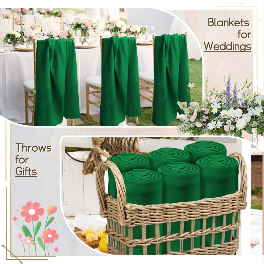 【並行輸入品】 24 Pcs Fleece Blankets Bulk 60 x 50 in， Soft Lightweight Throw B_9