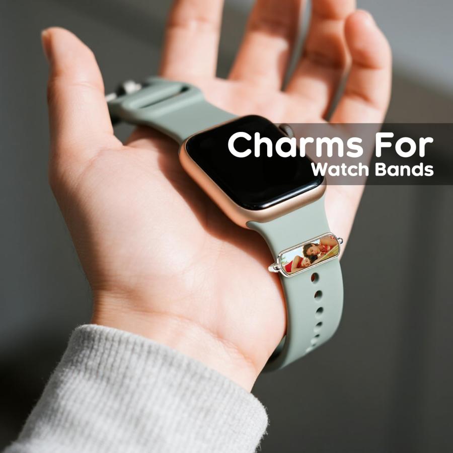 【並行輸入品】 SOUFEEL Custom Photo Watch Band Charm, Personalized Smart Watchの画像