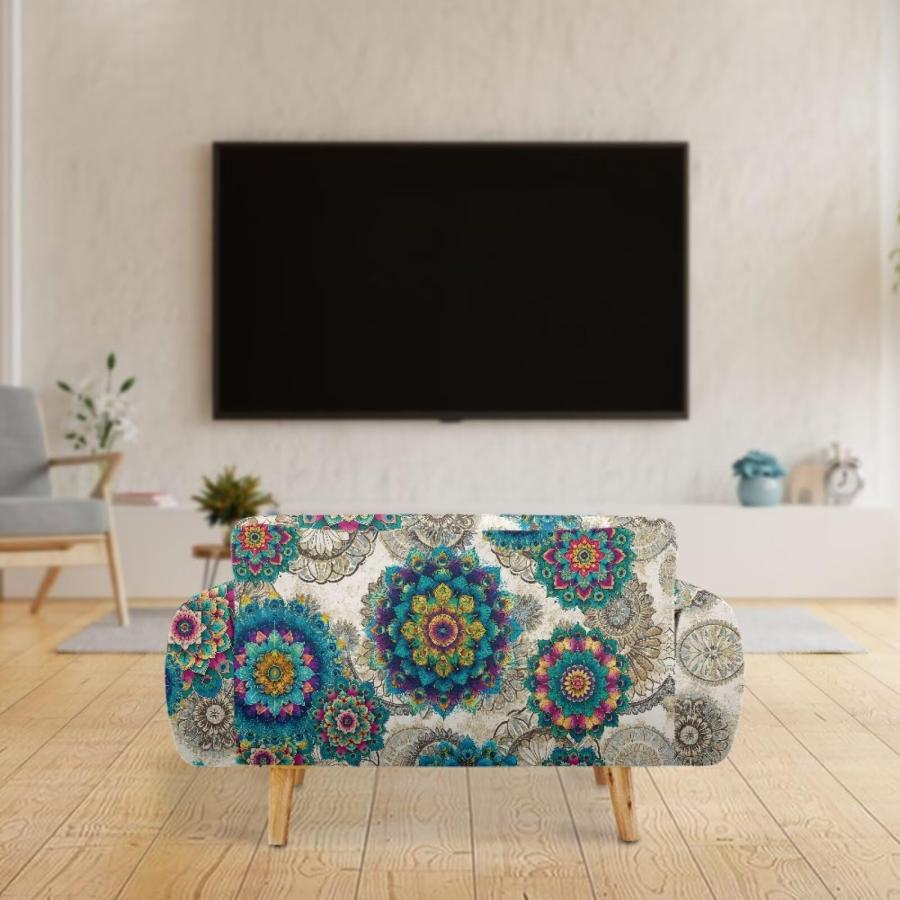 【並行輸入品】Sarogrorin カラフル 曼荼羅柄 ストレッチ カウチ スリップカバー ソファ用 防塵 家具プロテクター 洗濯可能 通気性_3