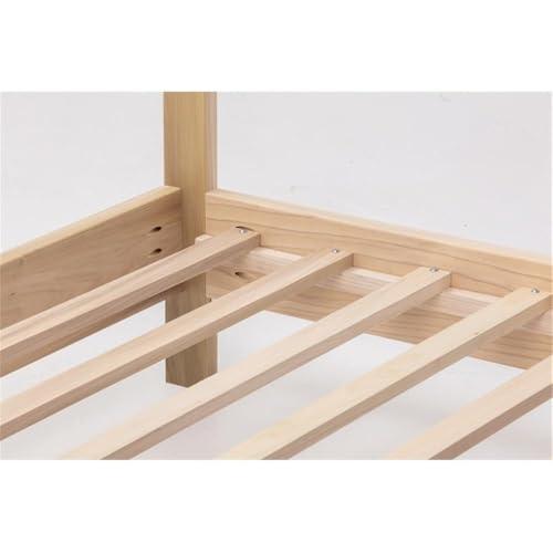 【並行輸入品】 Pemberly Row Transitional Queen Size Canopy Bed, Solid Poplar Woの画像