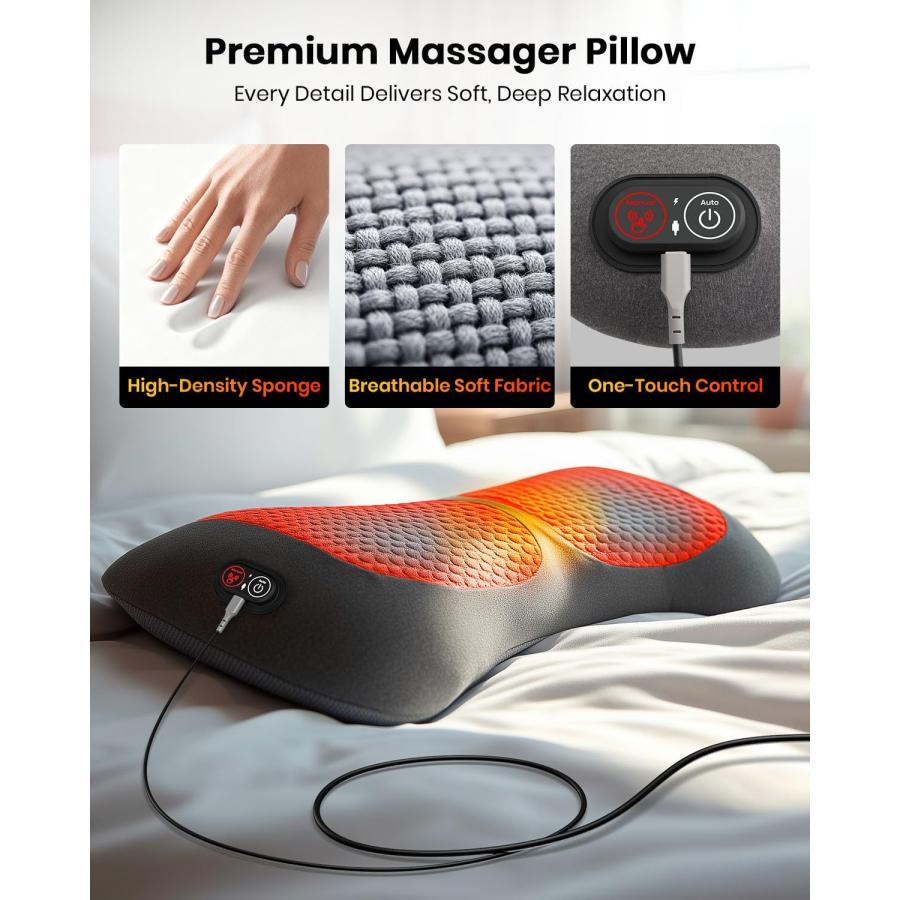 【並行輸入品】 Triple Fusion Back Massager with Stretching， Vibration and Heat，_9