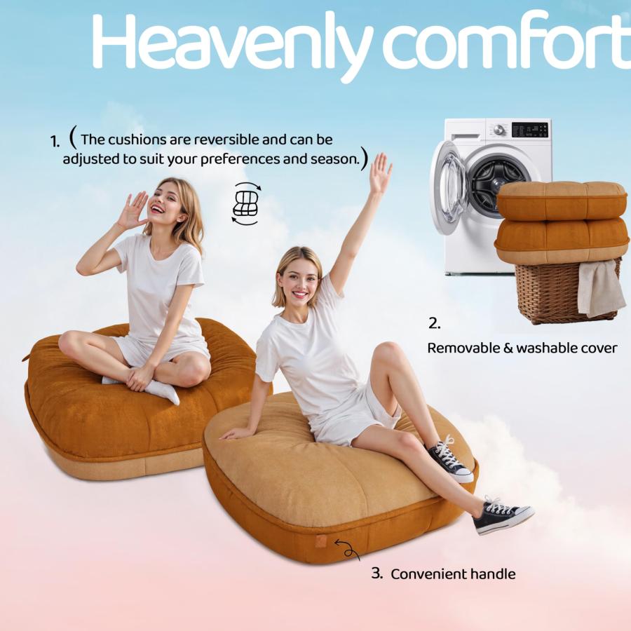 【並行輸入品】 Daneey Convertible Floor Sofa Bed Couch Bed Large Floor Pillow F