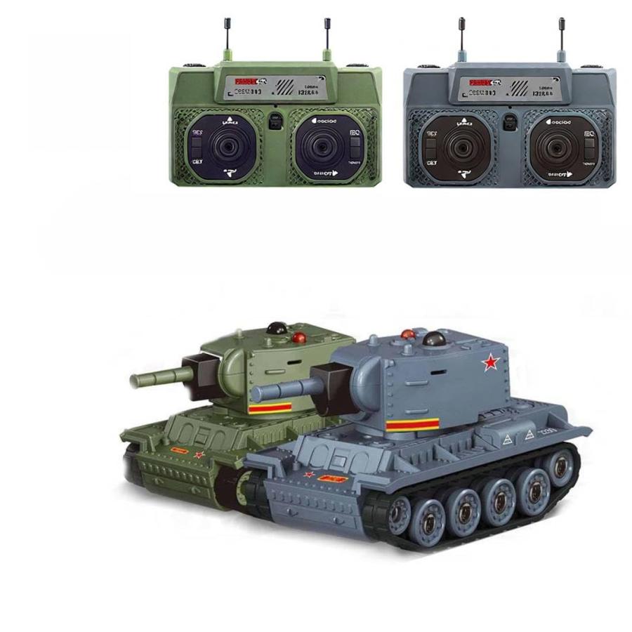 並行輸入品】1/64 RCバトルタンクセット、2.4GミニRCバトルタンク