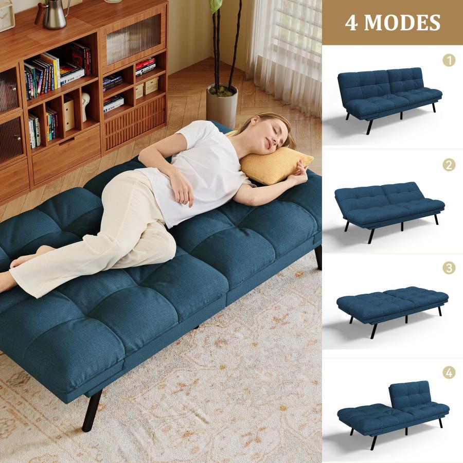 【並行輸入品】 AMICLIBER Convertible Futon Sofa Bed with Detachable Cushion，71"