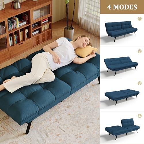 【並行輸入品】 AMICLIBER Convertible Futon Sofa Bed with Detachable Cushion，71"