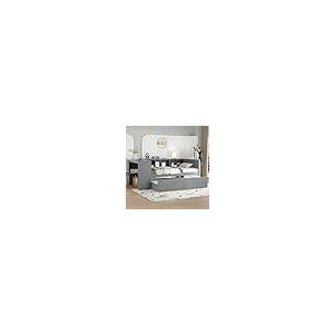 【並行輸入品】 SOFTSEA Twin Size Daybed with Trundle & 3 Storage Drawers， Corne_5