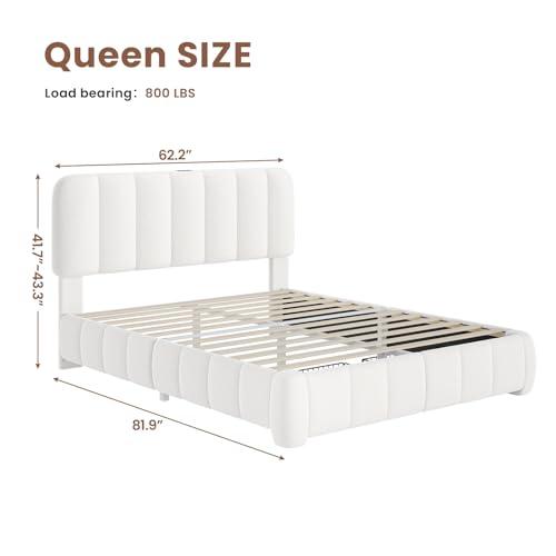 【並行輸入品】 BTHFST Queen Size Bed Frame with Storage Drawers， Cloud Upholste_4
