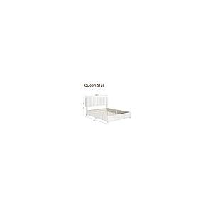【並行輸入品】 BTHFST Queen Size Bed Frame with Storage Drawers， Cloud Upholste_5