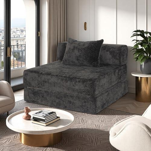 【並行輸入品】Vipuno 40インチ モジュラーチェアソファベッド、コンバーチブルソファ、布張りのラウンジチェア 寝室や読書の隅に永続的なサポ_1