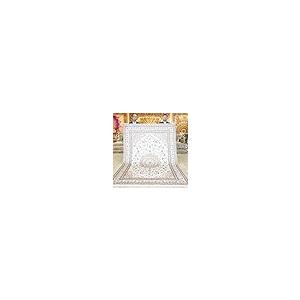 【並行輸入品】 Yilong Carpet 6x9ft White Silk Area Rug Hand Knotted Medallion Bの画像