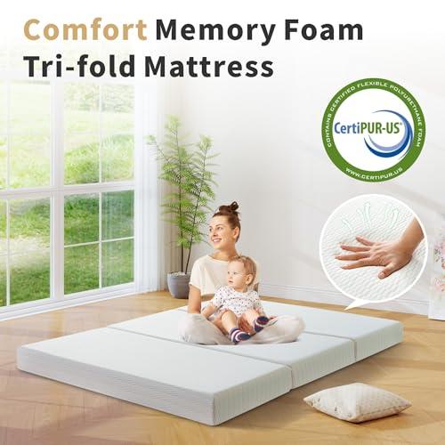 【並行輸入品】 Opoiar Tri Folding Mattress 6 Inch Full Memory Foam Trifold Matt_7
