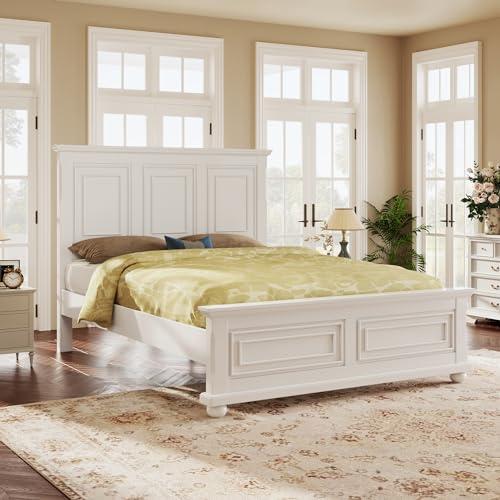 【並行輸入品】 Traditional Town and Country Style Wood Vintage Queen Bed Frame_4