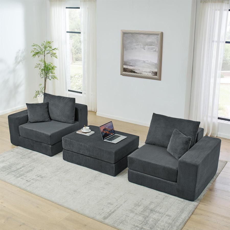 【並行輸入品】 ivoros Boneless Couches for Living Room， Modern Corduroy Couch，