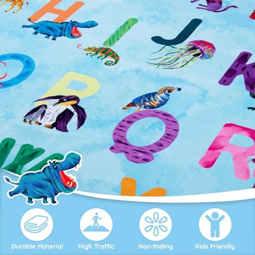 【並行輸入品】Truqual Classroom Rug Lサイズ アルファベットラグ 教室用 小学校用 洗濯機洗い可能 プレイカーペット 遊び_4