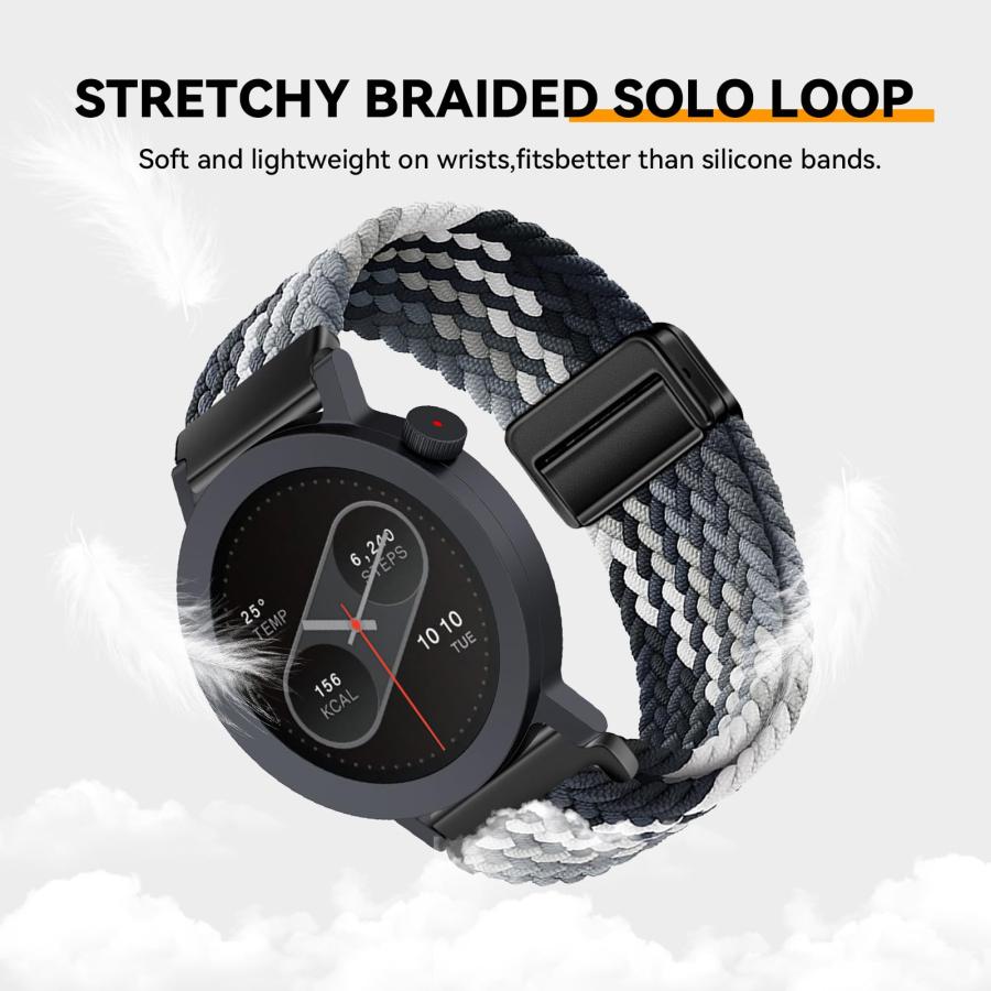 【並行輸入品】交換用編組ストラップ CMF Watch 3 Proバンド対応 調節可能&通気性 織物バンド Watch Pro 2 1用 (ブラ_9