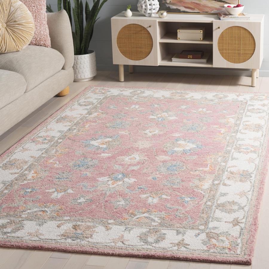 【並行輸入品】 SAFAVIEH Heritage Collection Area Rug 2'3" x 8' Runner， Pink &_3