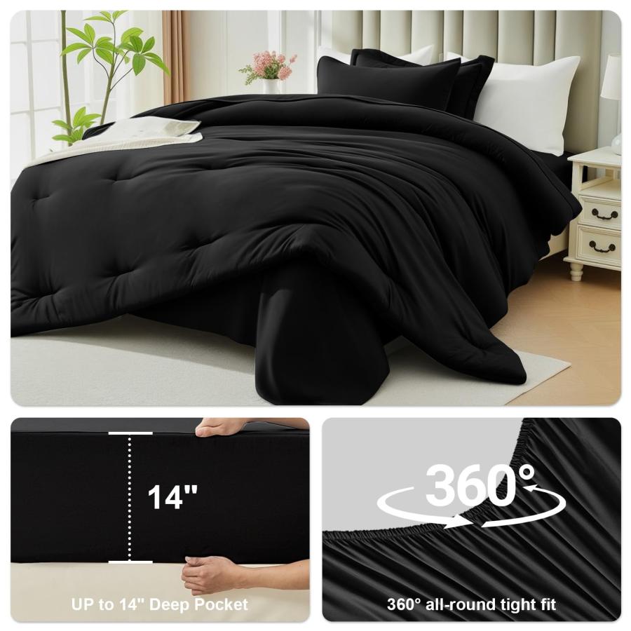 【並行輸入品】 Easthome Oversized King Comforter Set 7 Pieces Ultra Soft Bed_9