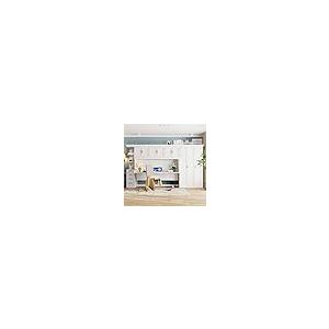 【並行輸入品】 Merax Murphy Bed Wall Bed with Wardrobe, Cabinet and Desk, Twinの画像
