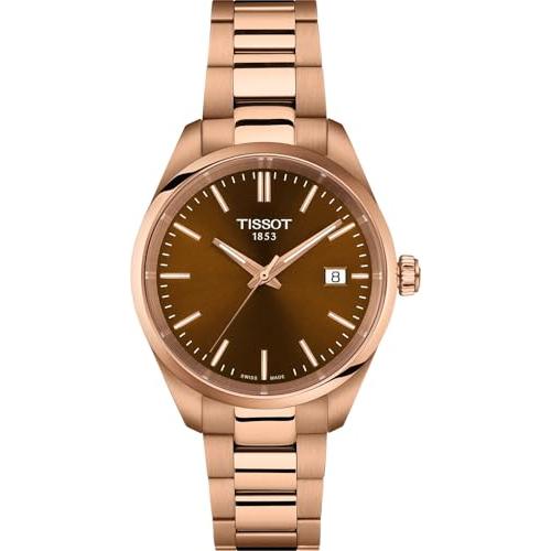 【並行輸入品】[ティソ] 腕時計 TISSOT PR 100 34mm T1502103329100 レディース ブラウン文字盤 Tissotの画像