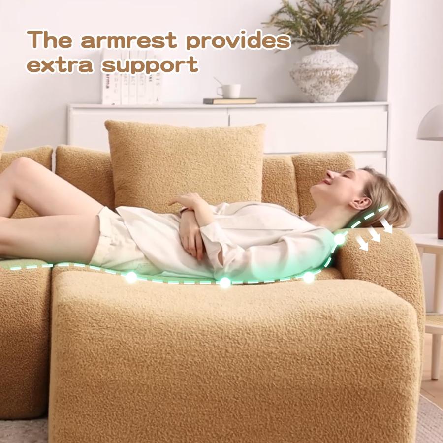 【並行輸入品】 Nicecmft Oversized Modular Couches， 148 Inch Sectional Boneless_6