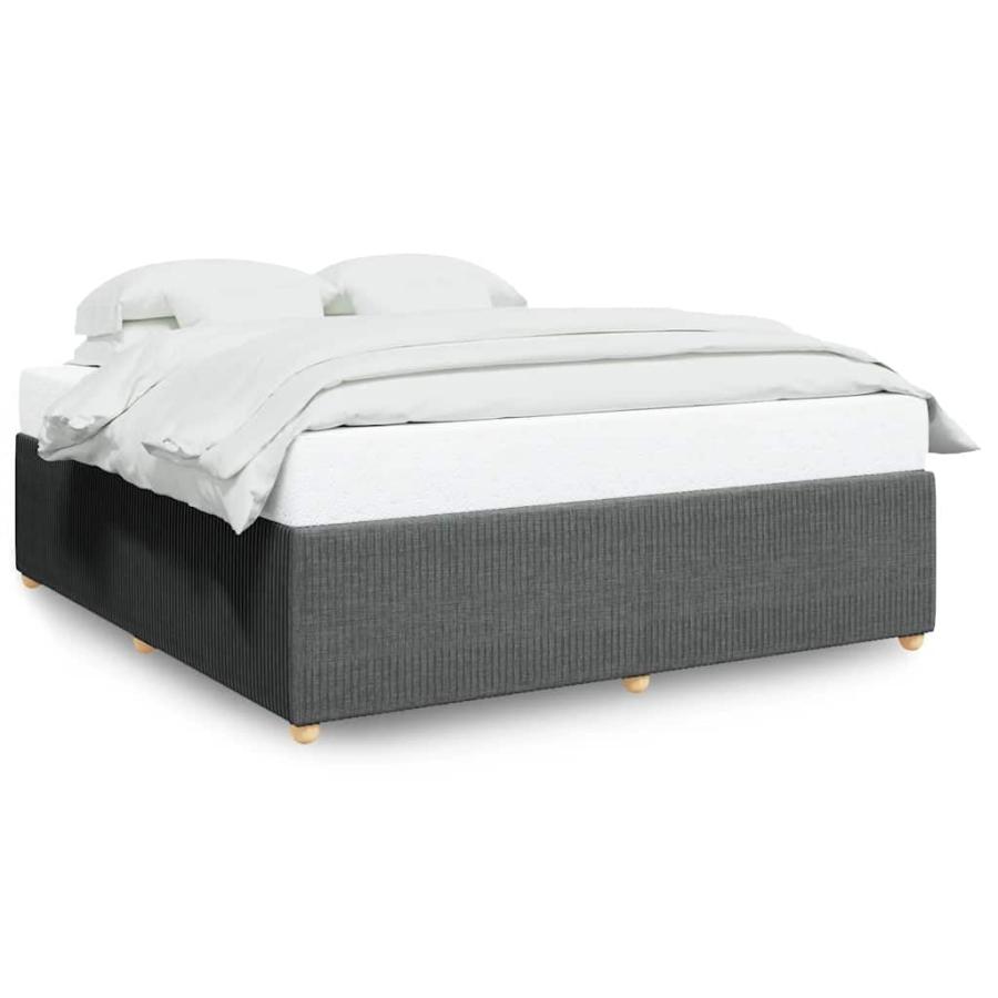 【並行輸入品】 QZZCED Dark Grey King Fabric Bed Frame with Premium Construction_3