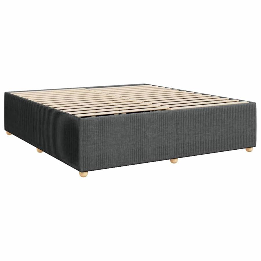 【並行輸入品】 QZZCED Dark Grey King Fabric Bed Frame with Premium Construction_6