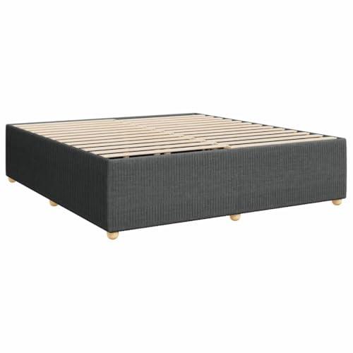 【並行輸入品】 QZZCED Dark Grey King Fabric Bed Frame with Premium Construction_7