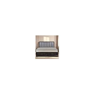 【並行輸入品】 Astrivia King Bed Frame with Storage Drawers, with 57\" Tall Uphoの画像