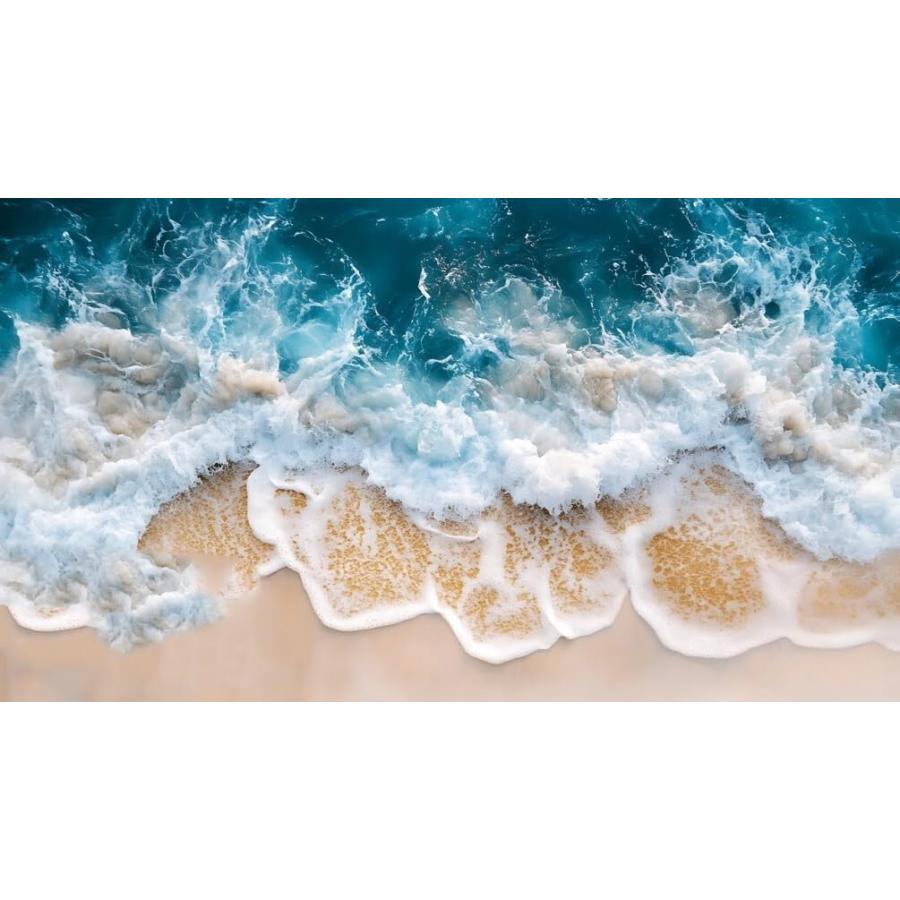 【並行輸入品】 Boho Beachside Design 3D Aesthetics Beige White Blue Ocean Rugs_3