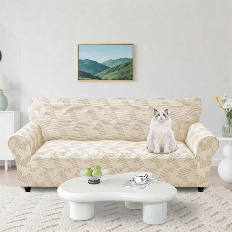 【並行輸入品】 DEZYPZAM Stretch Couch Cover for 1/2/3/4 Cushion Couch | Jacquar