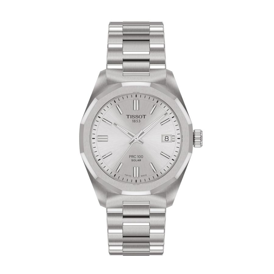 【並行輸入品】 Tissot PRC 100 Solar, Silver Dial, 34mm Watch for Women, Stainleの画像