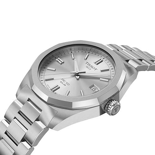 【並行輸入品】 Tissot PRC 100 Solar, Silver Dial, 34mm Watch for Women, Stainleの画像