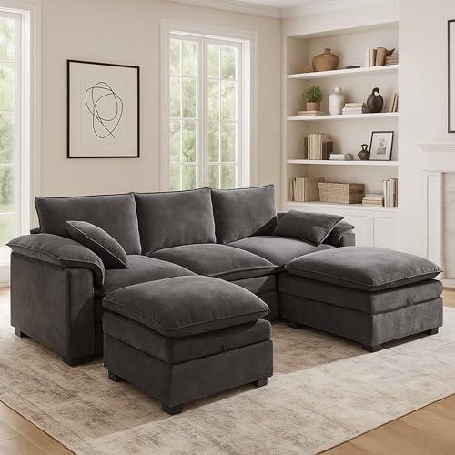 並行輸入品】MastonHome 大型L字型セクショナルソファセット リビング 