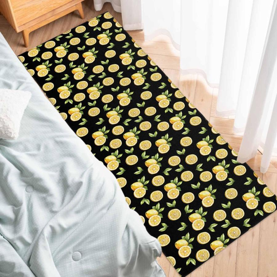 【並行輸入品】 Huotupsine Summer Lemon Kitchen Rug Runner， Non Slip Door Mat， C_9
