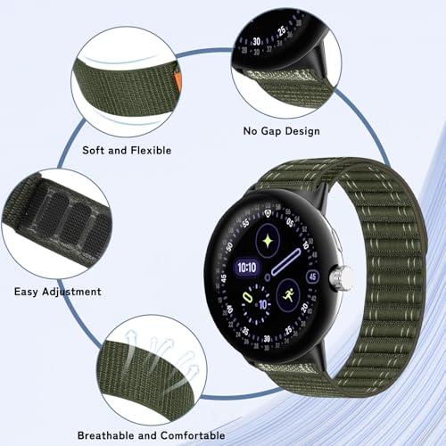 【並行輸入品】[RosMank] ナイロン バンド Google Pixel Watch 4 41mm 対応、波型交換用ストラップ Google_4