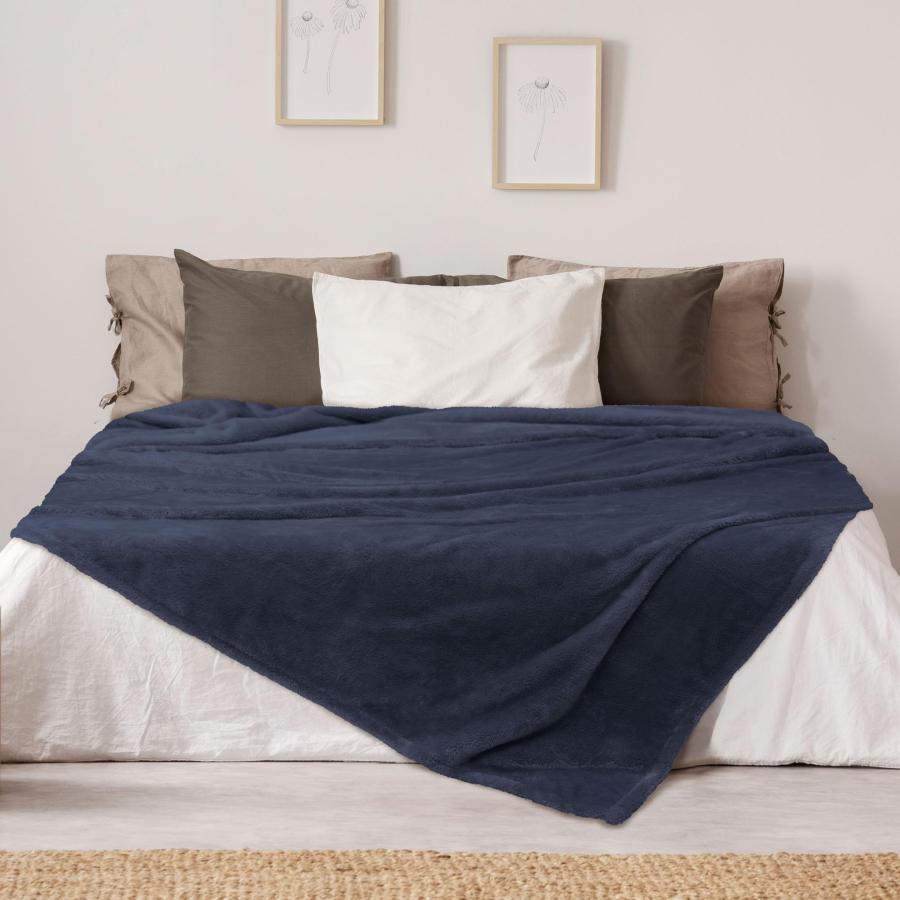 【並行輸入品】 DEZ FURNISHINGS Ultra Soft Plush Fleece Throw Blanket， Double Si_3