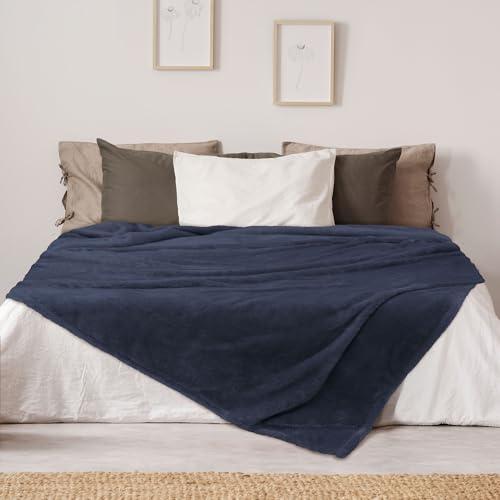 【並行輸入品】 DEZ FURNISHINGS Ultra Soft Plush Fleece Throw Blanket， Double Si_4