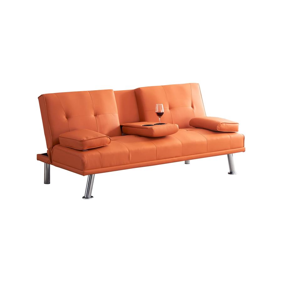 【並行輸入品】 Japovker Futon Sofa Bed， 67'' Convertible PU Leather Modern Futo_6